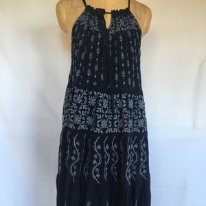 Lucky Brand Silk Embroidered Dress